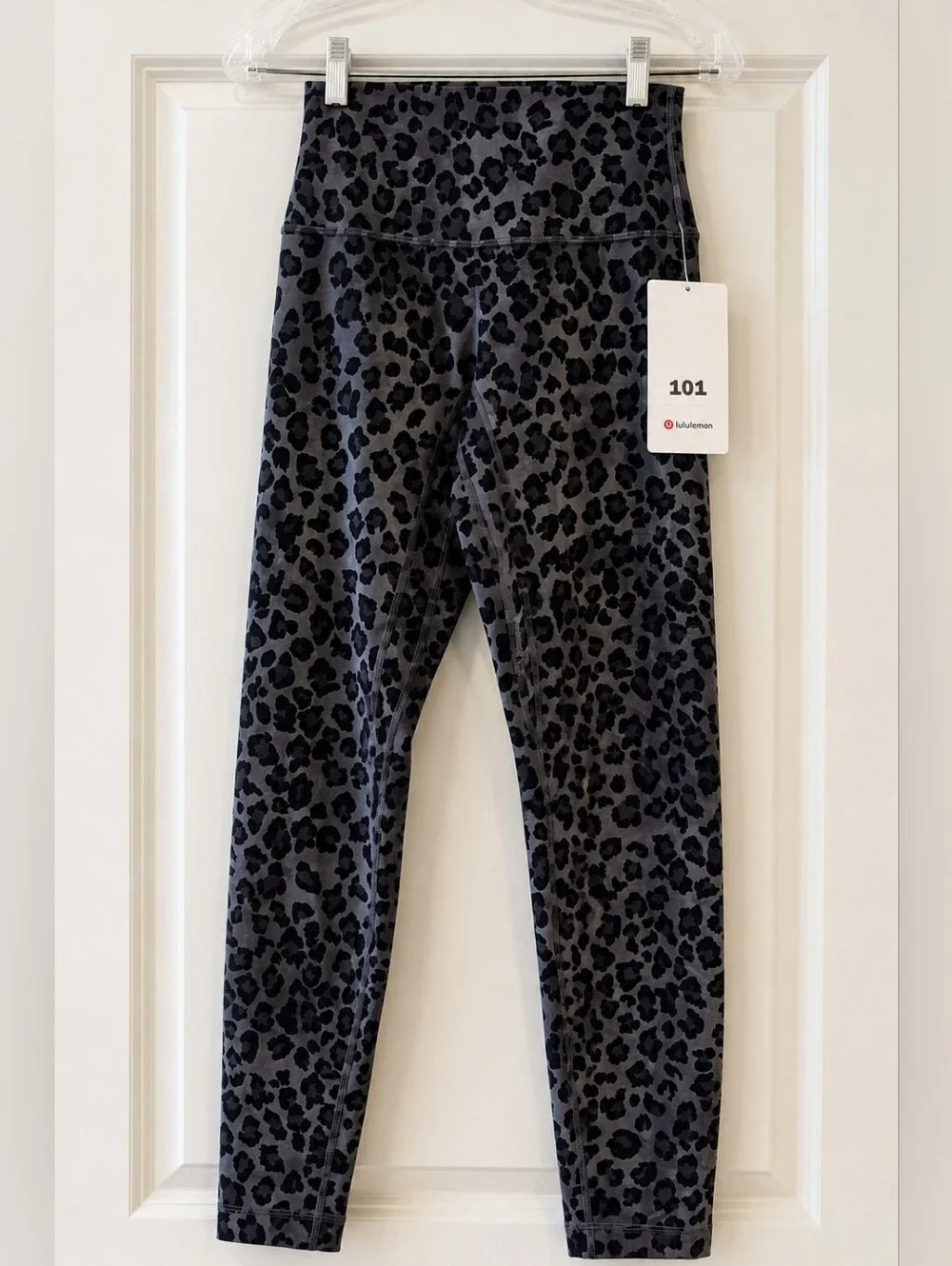 NWT lululemon Align No Line HR Pant 28” Tall Bark Multi Leopard Size 6